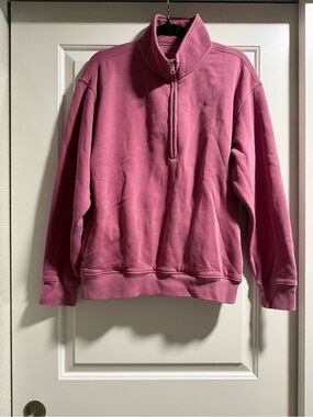 Abercrombie & Fitch Rose Pink Quarter-Zip Pullover